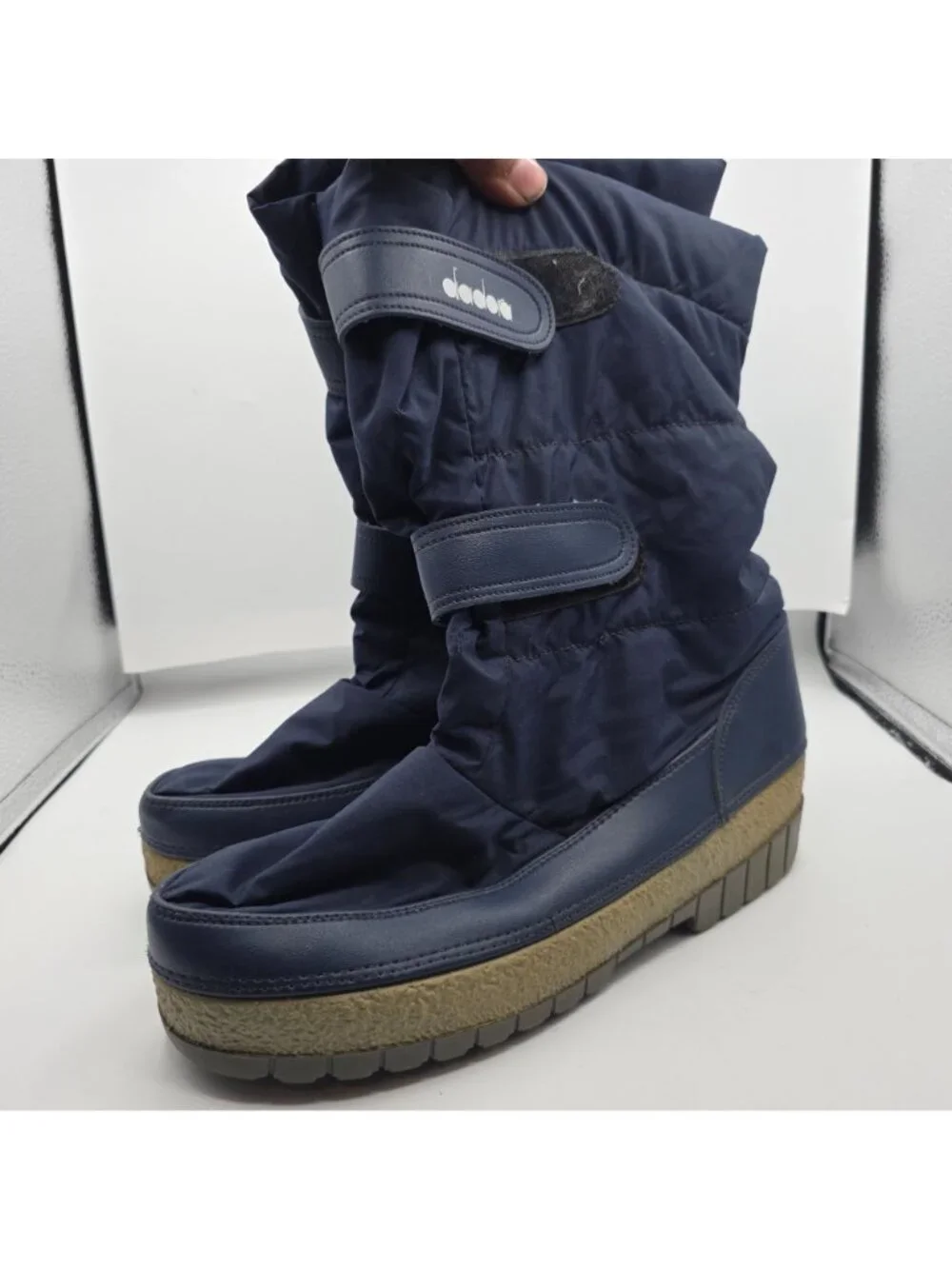 Diadora Winter Snow Boots Womens Size 9-10 Blue Insulated Warm Waterproof